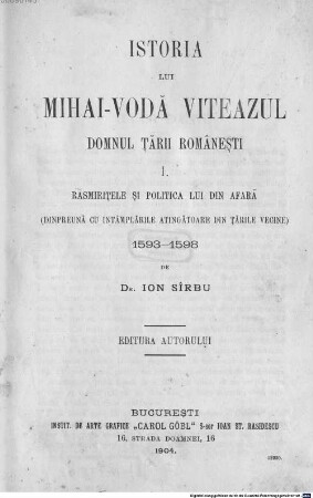 Istoria lui Mihai-Vodă Viteazul domnul Ţării Româneşti, 1. Răsmiriţele şi politica lui din afară : 1593 - 1598