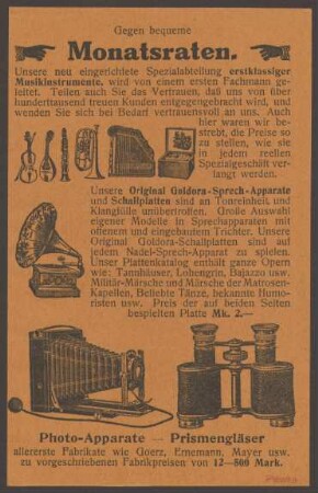Werbepostkarte "Jonass & Co. Uhren und Goldwaren", Belle-Alliance-Straße 3