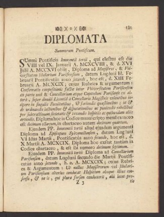 Diplomata Summorum Pontificum