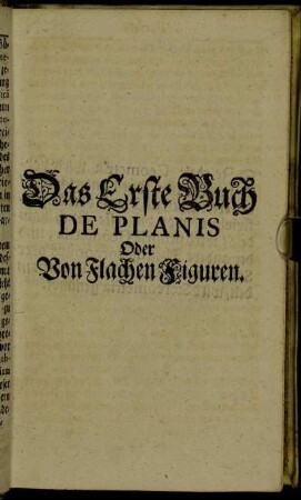 Das Erste Buch De Planis Oder Von Flachen Figuren.