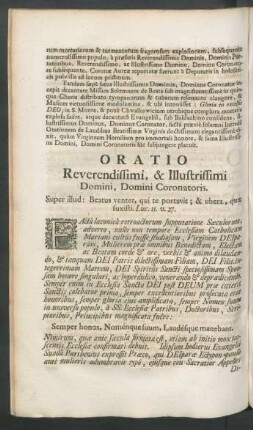 Oratio Reverendissimi, & Illustrissimi ...