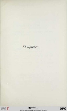 Skulpturen (Nr. 499-519)