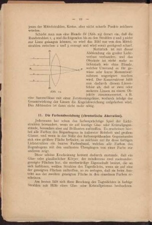11. Die Farbenabweichung (chromatische Aberration).