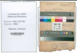 Entnazifizierung Friedrich Miesner , geb. 04.04.1906 (Kaufm.Angestellter)