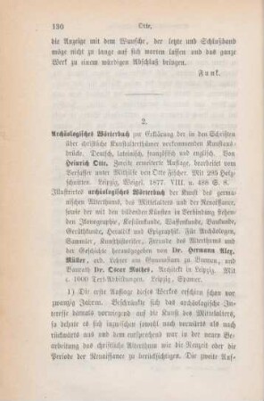 130-133 [Rezension] Otte, Heinrich, Archäologisches Wörterbuch