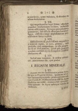 I. Regnum Minerale