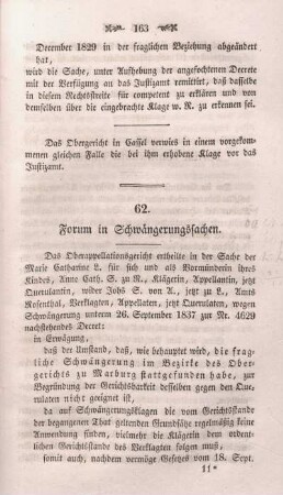 62. Forum in Schwängerungssachen.