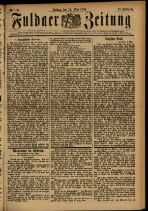 Ausgabe vom Freitag, den 11. Mai 1894.