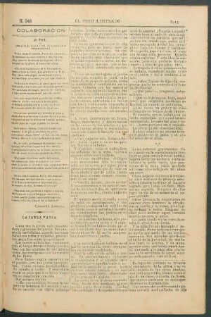 Al Perú. : (En el 28 de Julio de 1891, aniversario de su Independencia.)