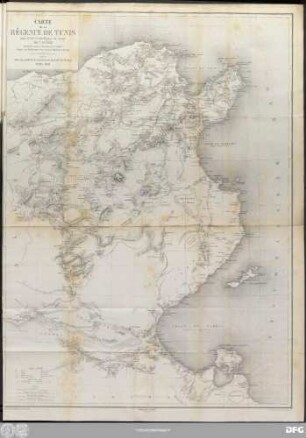 Carte De La Régence De Tunis pour servir à l'intelligence du voyage De V. Guérin [...] Paris 1862
