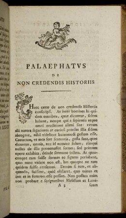 Palaephatus De Non Credendis Historiis.