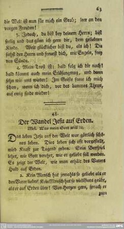 48. Der Wandel Jesu auf Erden