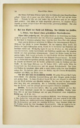 E. Auf dem Gipfel der Macht und Gesittung. Das Zeitalter des Perikles