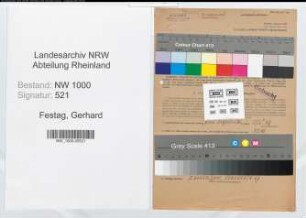 Entnazifizierung Gerhard Festag, geb. 17.10.1903 (Versicherungsangest.)