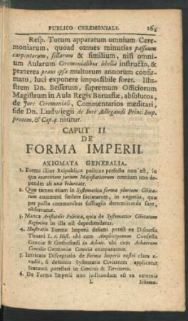 Caput. II. De Forma Imperii
