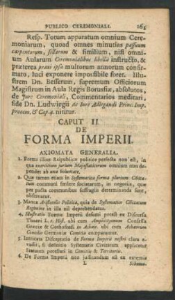 Caput. II. De Forma Imperii