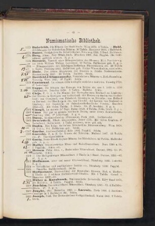Numismatische Bibliothek