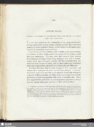 Letter XXXIII. Fossils considered in connection with the strata in which the are contained