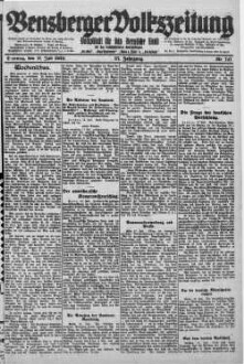 Bensberger Volkszeitung. 1907-1929