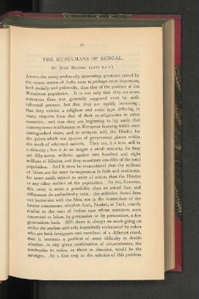 The Musulmans of Bengal.