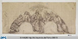 Entwurf für die neuen Wandmalereien im nördlichen Querhaus des Braunschweiger Doms: "Christus segnet die Kinder"