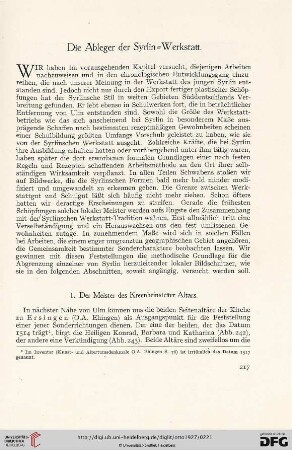 Der Ableger der Syrlin-Werkstatt