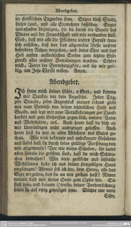 Abendgebet