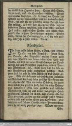 Abendgebet