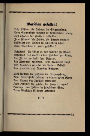 43, Warschau gefallen