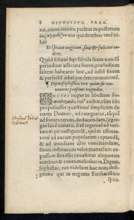 Dipnosophistica vox quam sit conveniens praesenti tragoediae.