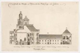 Längsschnitt des kurfürstlichen Stadtschlosses