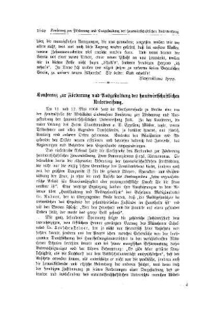 Konferenz zur Förderung und Ausgestaltung der hauswirtschaftlichen Unterweisung