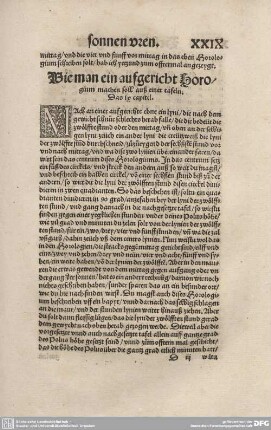Wie man ein aufgericht Horologium machen soll auß einer tafeln. Das IX. Capitel.