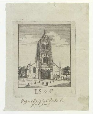 Münster. Westfassade um 1840