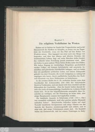 Kapitel 7. Die religiösen Verhältnisse im Westen.