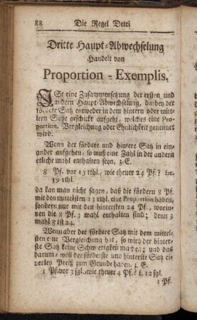 Dritte Haupt-Abwechselung handelt von Proportion-Exemplis.
