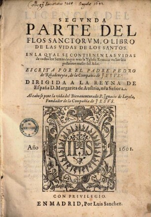 Flos Sanctorum, o libro de las vidas de los santos ..., 2
