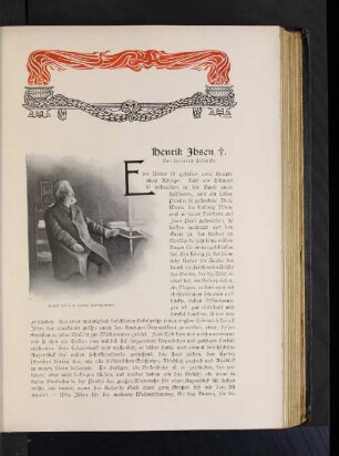 Henrik Ibsen in seinem Arbeitszimmer