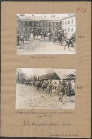 Österreichischer Gebirgstrain auf dem Marsch von den Karpathen gegen Przemysl
