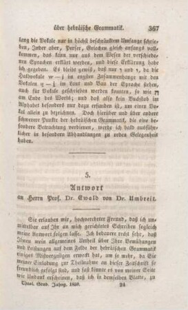 367-370 Antwort an Herrn Prof. Dr. Ewald