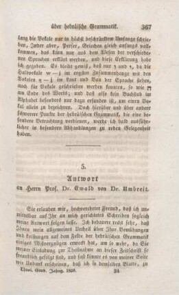 367-370 Antwort an Herrn Prof. Dr. Ewald