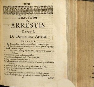 Tractatus iuridicus de arrestis : Ex Iurisconsultorum scriptis et Germaniae legibus