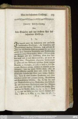Zwote Abtheilung. Von den Stücken und der rechten Art der besondern Seelsorge.