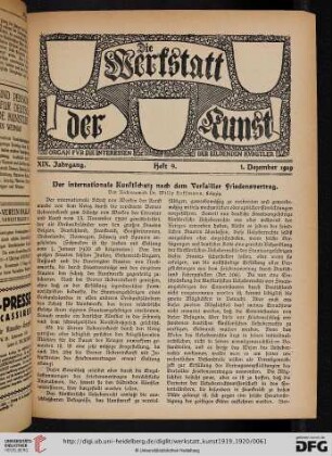19: Der internationale Kunstschutz nach dem Versailler Friedensvertrag