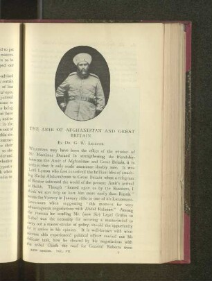 The Amir of Afghanistan and Great Britain.
