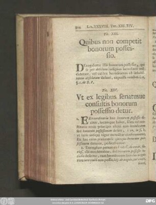 Tit. XIII. Quibus non competit bonorum possessio.