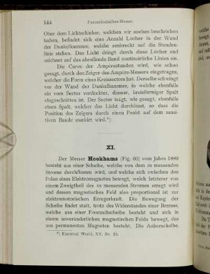 XI. [Foucaultscheiben-Messer]