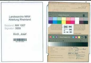 Entnazifizierung Josef Kirch , geb. 19.05.1895 (Landarbeiter)