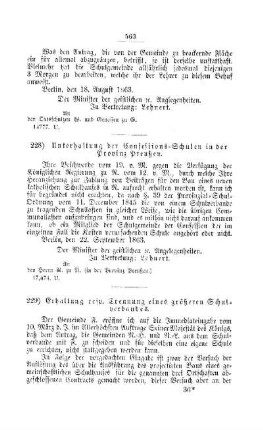 Unterhaltung der Confessions-Schulen in der Provinz Preußen : [IV. Elementarschulwesen]