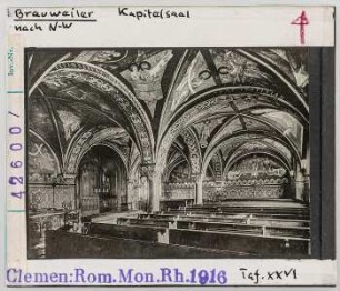 Brauweiler, Benediktinerkloster: Kapitelsaa nach Nordwesten